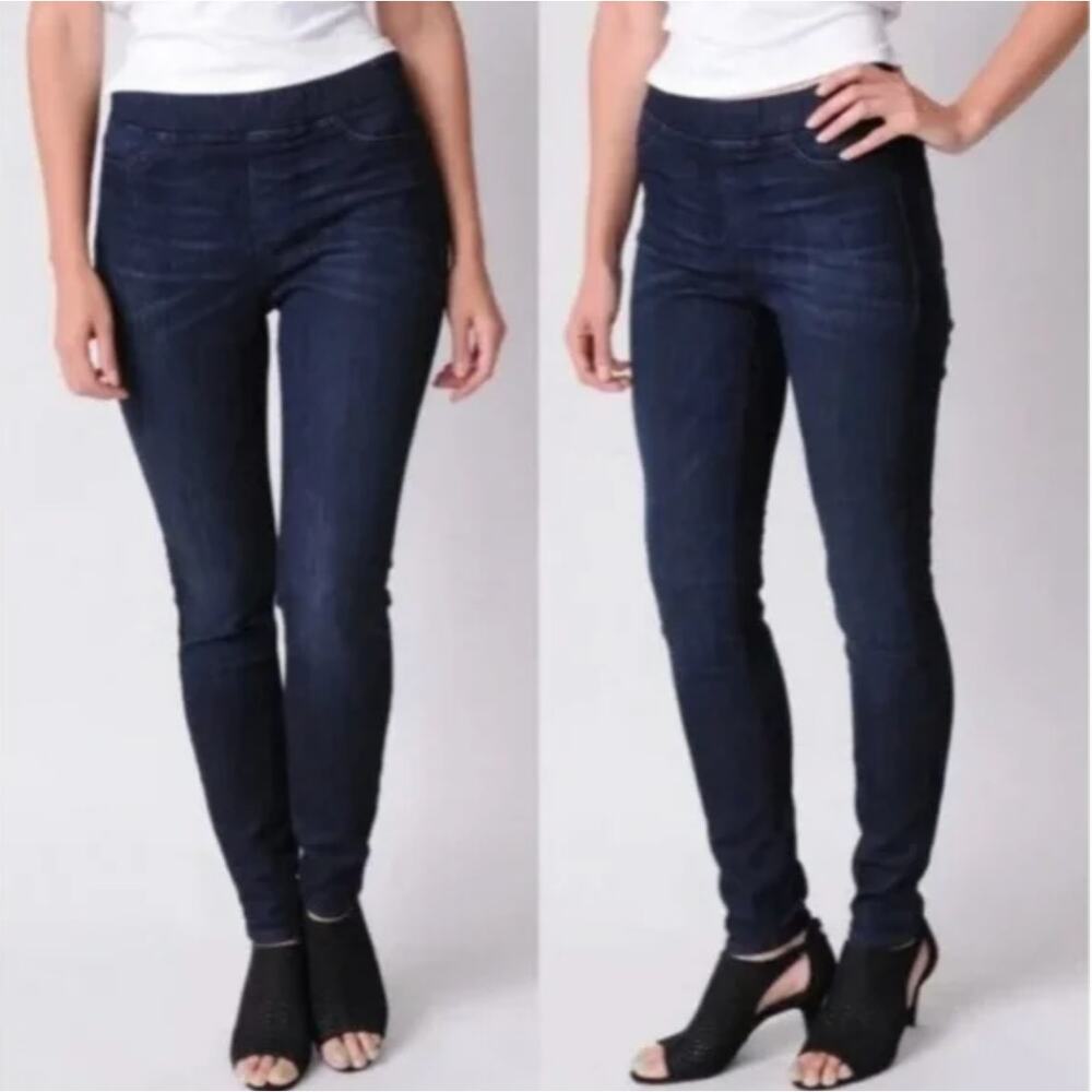 Eileen Fisher Organic Cotton Soft Stretch Denim Pull-On Jeggings Size Small‎